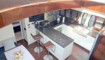 Yacht ZION -  Lower Salon and Galley
